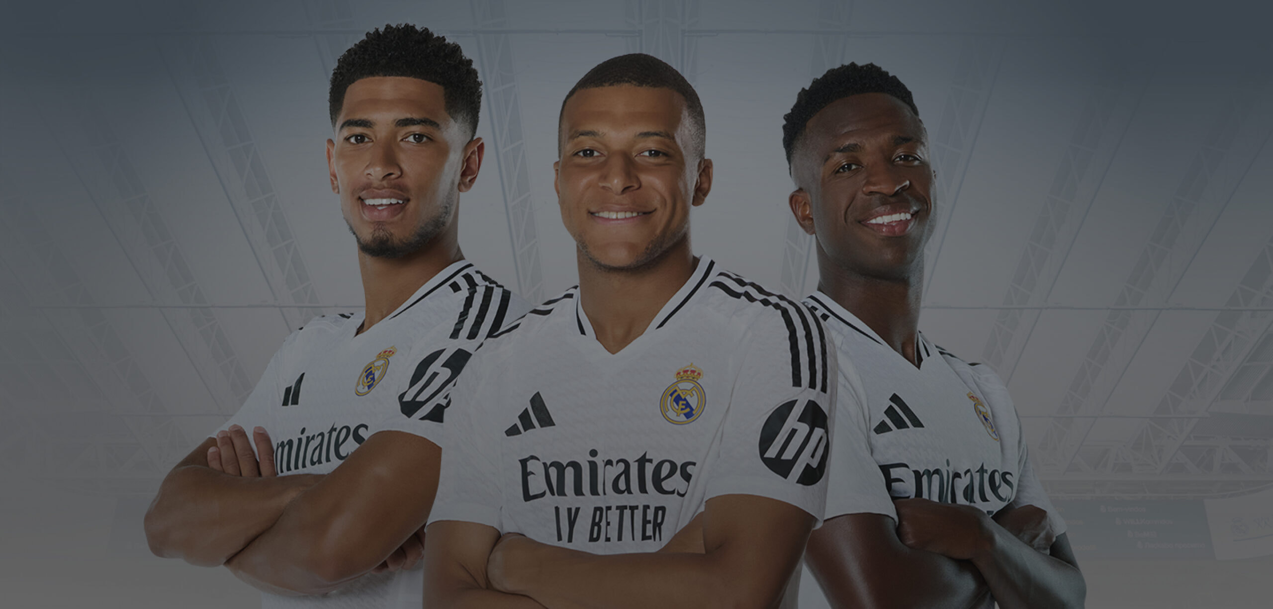 Three Real Madrid players posing