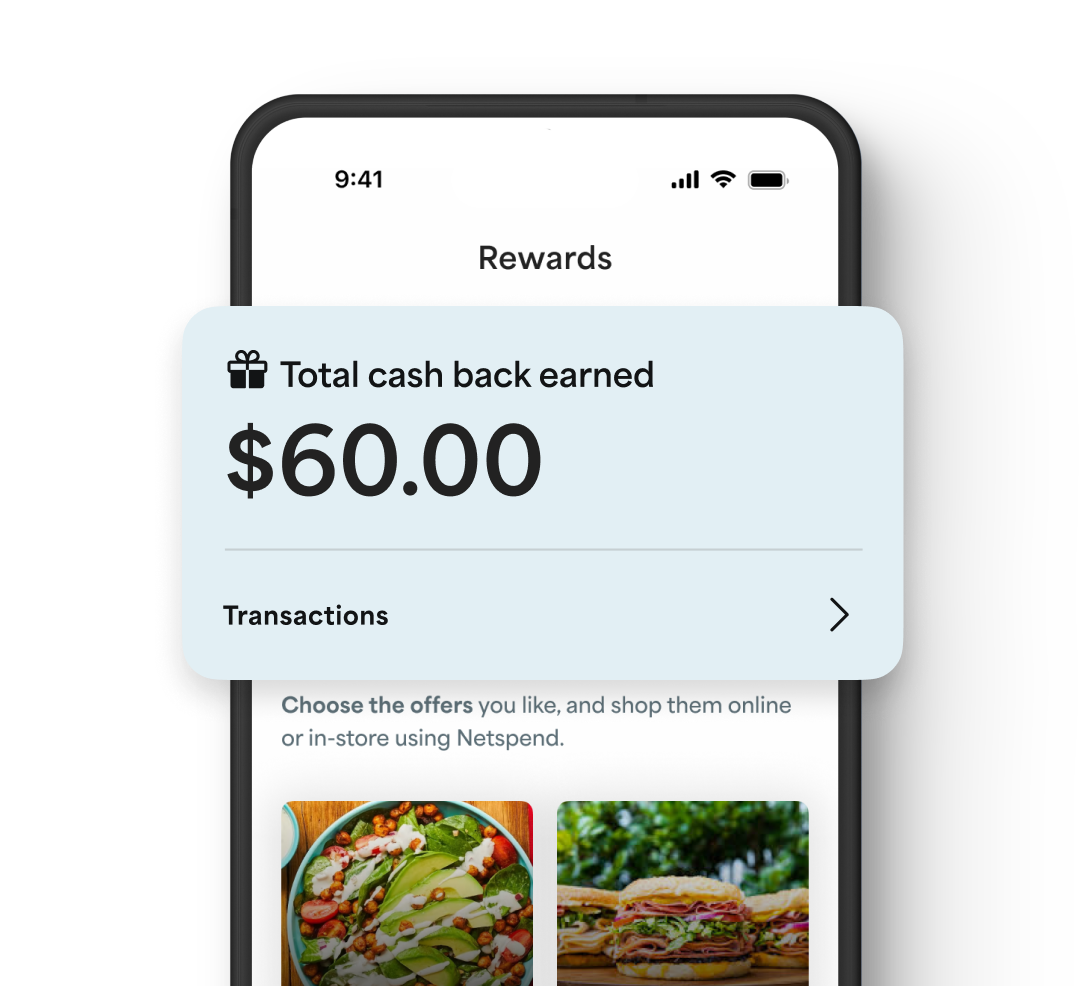 An iPhone showing total cash back earned