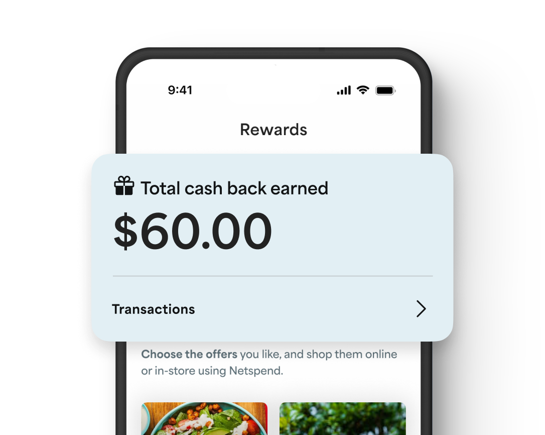 An iPhone showing total cash back earned